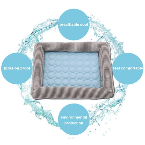 IC Sommar Cool Feeling Hundkoja Ice Silk Pad för hundar Katter, S(17\"x13\"x1.2\")