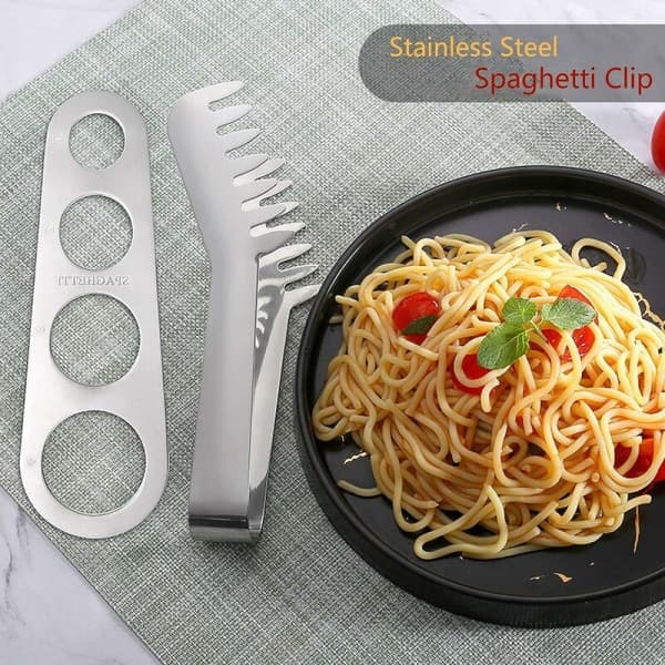 IC Spaghetti-tænger 20,5 cm, rustfrit stål, INOX Spaghetti-tænger, Spaghetti-server, Varmebestandig serveringstænger