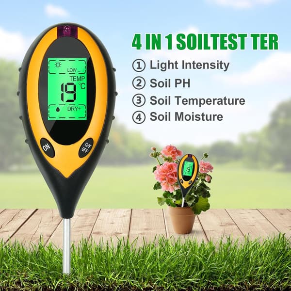 Meter - 4 - 1 - Soil Meter - Easy - Soil Moisture Meter - Gardening - Moisture Meter - Indoor - Outdoor Plants