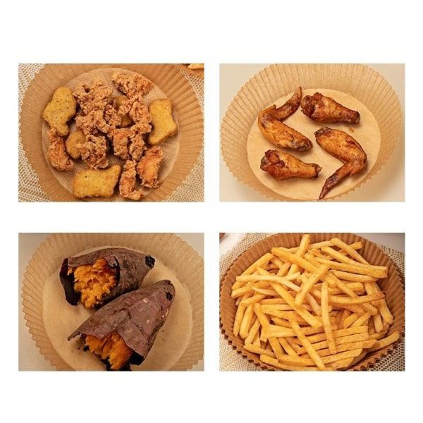 IC Kvadratiska 50-pack Air Fryer Papper för Air Fryer 16 X 16 cm 16*16*4.5cm