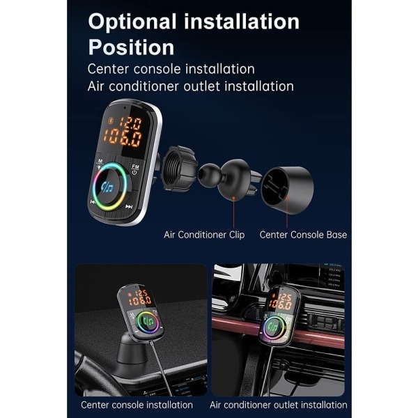 IC Bil Bluetooth FM-lähetin Auton Bluetooth-sovitin USB