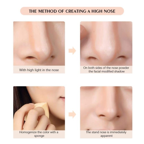 IC Dobbelt-end Highlight & Contour Stick Makeup Concealer Kit for 3D Face Shaping Body Shaping Makeup Set 3st