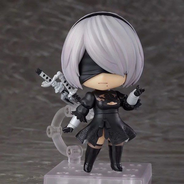 IC 10cm NieR:Automata 2B Anime Figur YoRHa No.2 Typ B Actionfigur Svart én størrelse