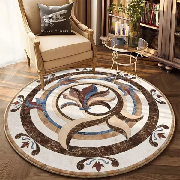 IC Mjuk rund matta för vardagsrum 60/80/100cm 80*80cm