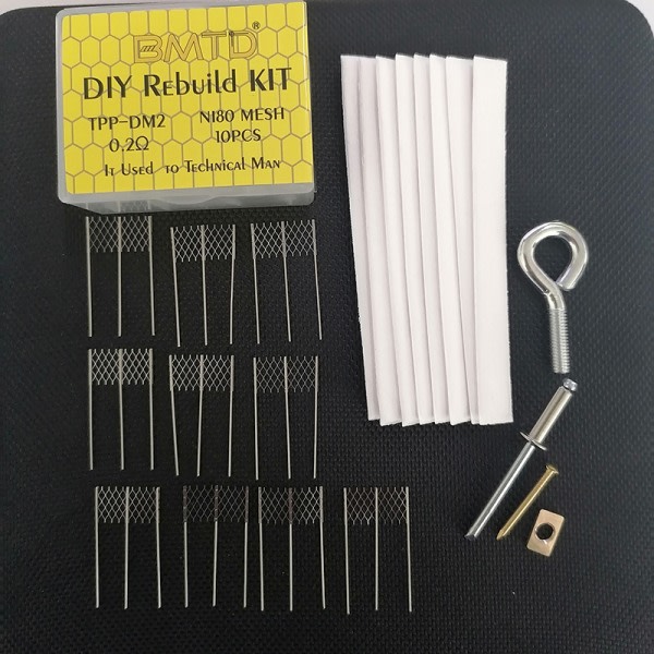 IC Gör-det-själv ombyggnadssats TPP DM2 0,2 ohm Ni80 Mesh Coil Värmtrådsverktyg 1Set