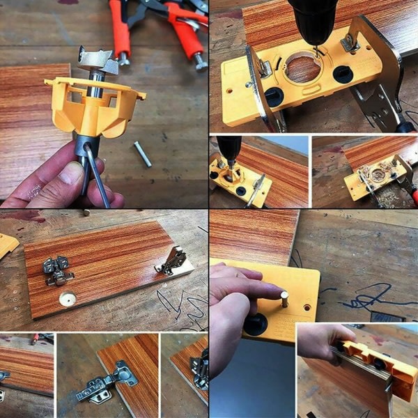 IC Hullsåg med hengslet Jigg 35 mm Guide Locator Hullsåg