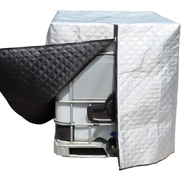 IBC - Skyddshölje för IBC-tank - Regnskydd - Frostskydd - För 1000 l IBC-tank - 120 x 100 x 116 cm Silver