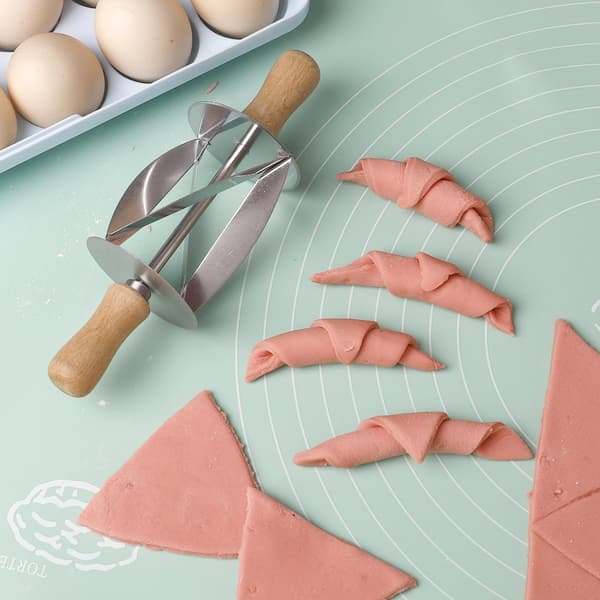 1 - stk - Croissantrull - Croissantkutter - rustfritt - stål - Deigkutter - Brødkutter - Høy kvalitet