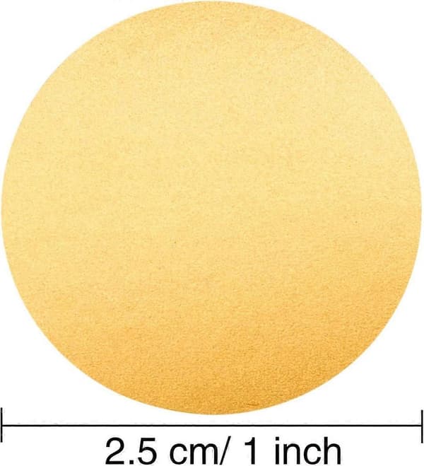 300 pyöreää raaputusarpitarraa (kulta, 2,5 x 2,5 cm pyöreä) (LGL)