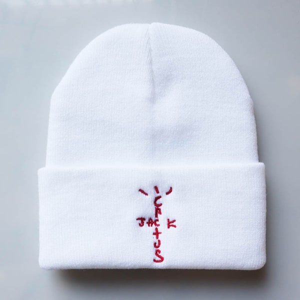 IC Stickad mössa Uusi beanie-broderi