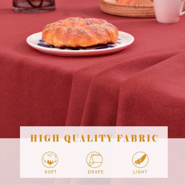 IC Rektangulära bordsdukar dukar Vattentät fläckbeständig duk Elegant lättskött för inomhus-, utomhusdekoration 140*300 cm