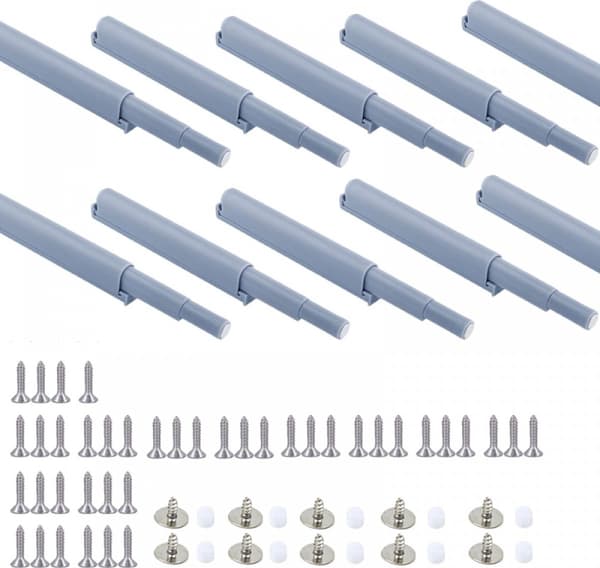 Plastmagnetisk - tryklås - dæmperbuffere - Automatiske - skabe - møbler - 10 - stykker - Tryklås - Dæmper