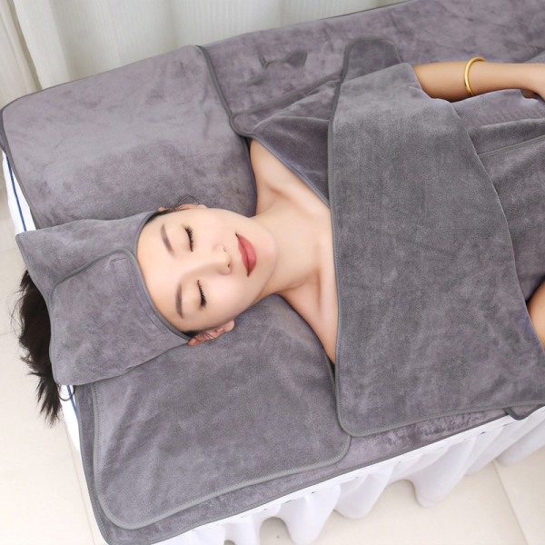 IC 1 st Återanvändbar Ögonfransförlängning Kudde Handduk Salon Spa Makeup Ac Mörkgrå One Size