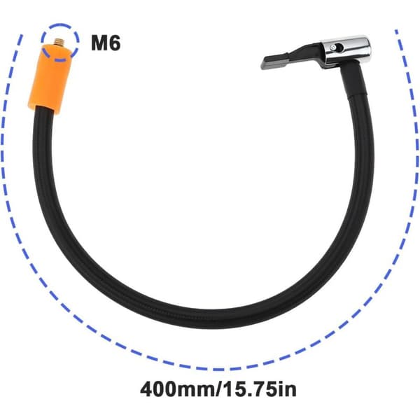 M6 Däckpump Slangadapter för Bil Motorcykel Cykel Däckmunstycke Clip Chuck Luftpumpslang Anslutning (40cm)