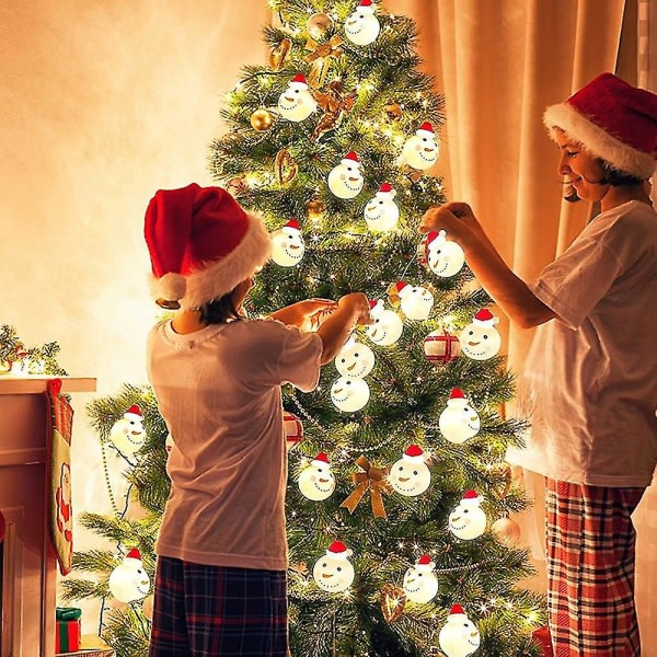 Julljus 20 /40 LED-ljus Batteridrivna Xmas Tree String Lights julesnemand 3m 20 lys