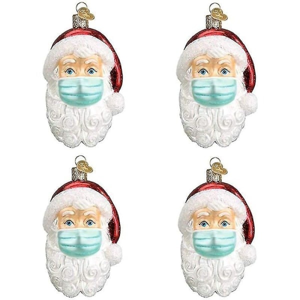 6 stk julemandshæng med maske, juledekorationssæt