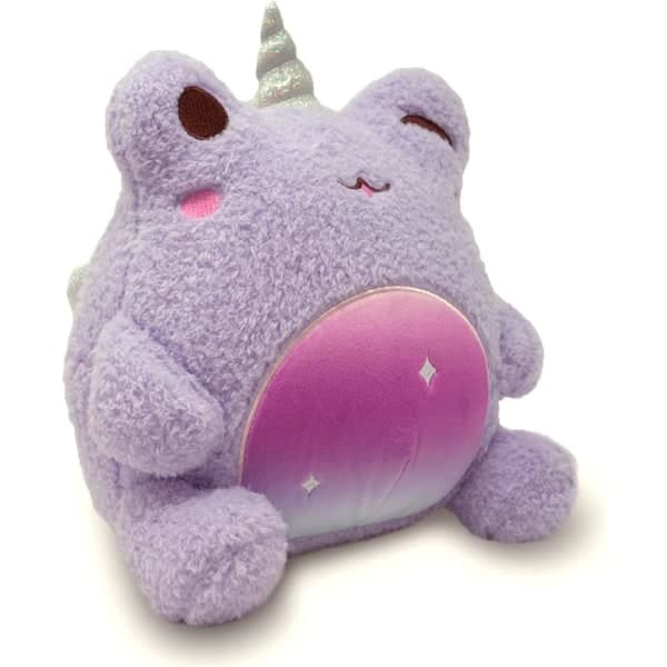 IC Ny Multifärgad Plysch Jordgubbsgroda Cuddle Barn Kastkudde Sittande Pose Kudde Docka Barnleksak