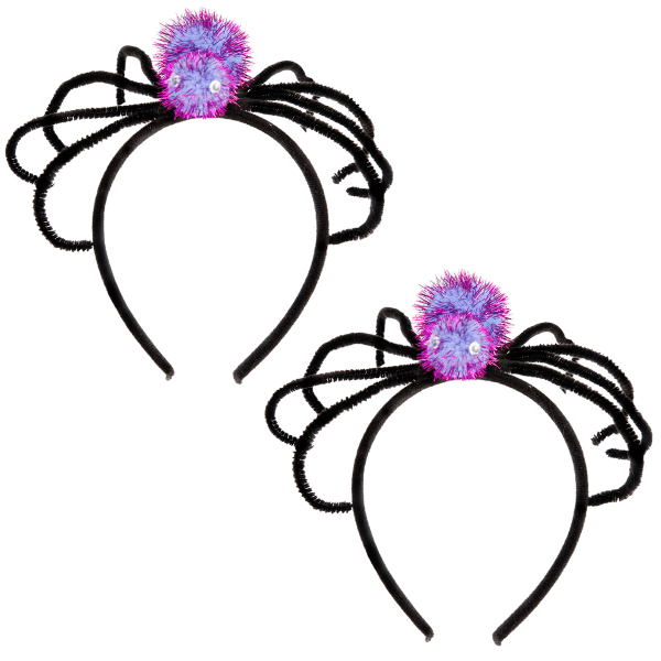 IC 2-pack Halloween Diadem Spindel Skrämmande Spindel Utstyrning Lila