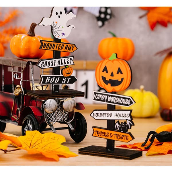 IC Happy Halloween tre midtpunktsskilt - Halloween bord
