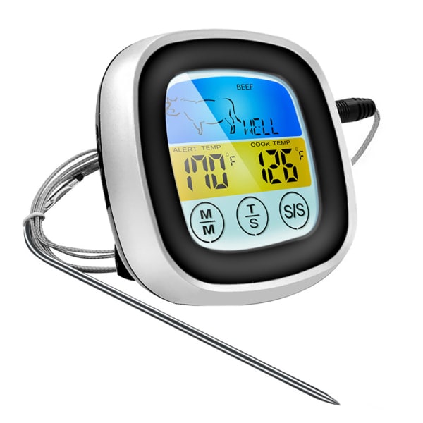 IC Elektronisk Termometer med Touchscreen til Mad, Kød, Grill og BBQ