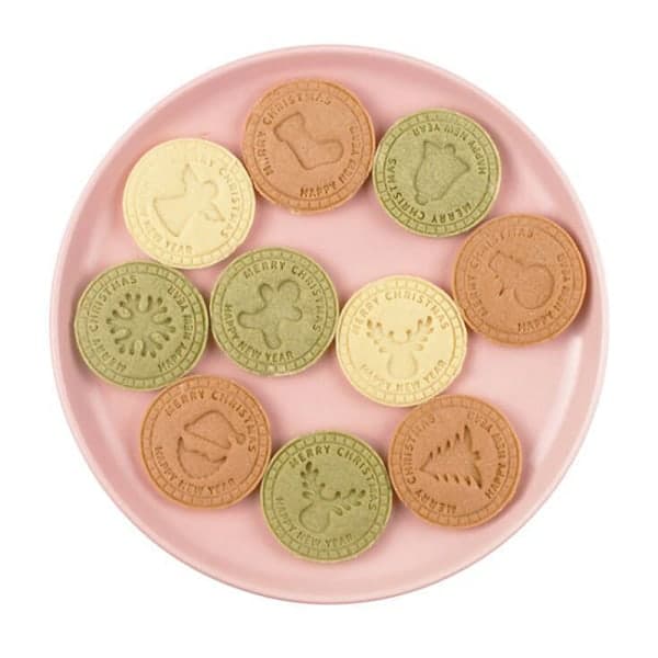 IC 9st God Jul Cookie ter Set Rund XMAS Tree Fondant Emb
