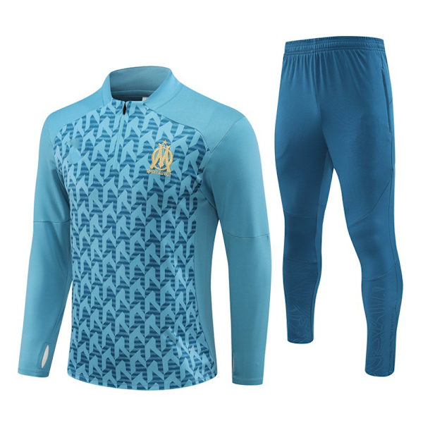 2425 säsong Real Madrid Marseille Atletico Manchester United Manchester City Portugal halv-drag tröja kostym långärmad fotbollsträningsdräkt Green [camouflage] 10 yards
