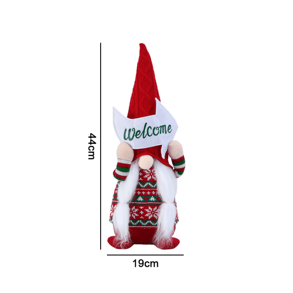 IC 44CM hög guide skylt tomte ornament julgransprydnader röd