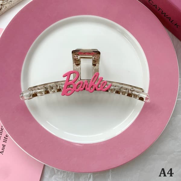 IC Minimalistisk Barbie Brev Hårklemme Dame Mode Hårklo Sha A4