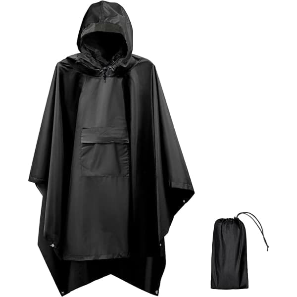 IC Regnponcho Herrer Damer Vandtæt, 3 i 1 Poncho