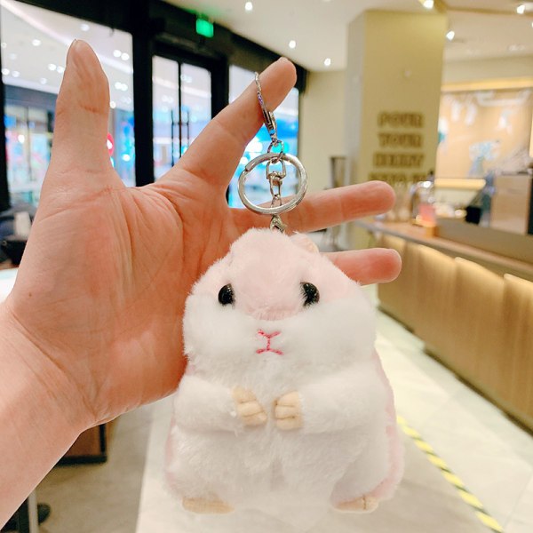 2 kpl söpö hamster-pehmolelu avaimenperä, pehmolelu avaimenperä riipus