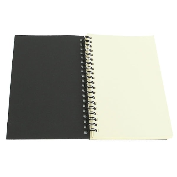 IC Retro Kraft Coil Sketch Skissbøger Blank Notebook Notebook Skoleartikler sort og hvid