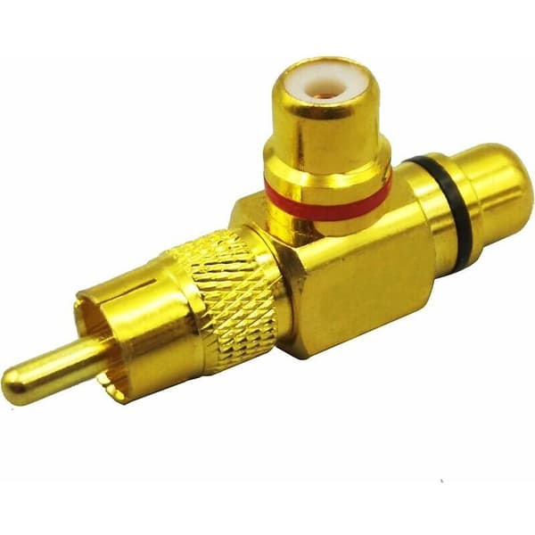 2 stk. Y-Adapter RCA Splitter Adapter RCA Han til 2 RCA Hun Splitter Adapter