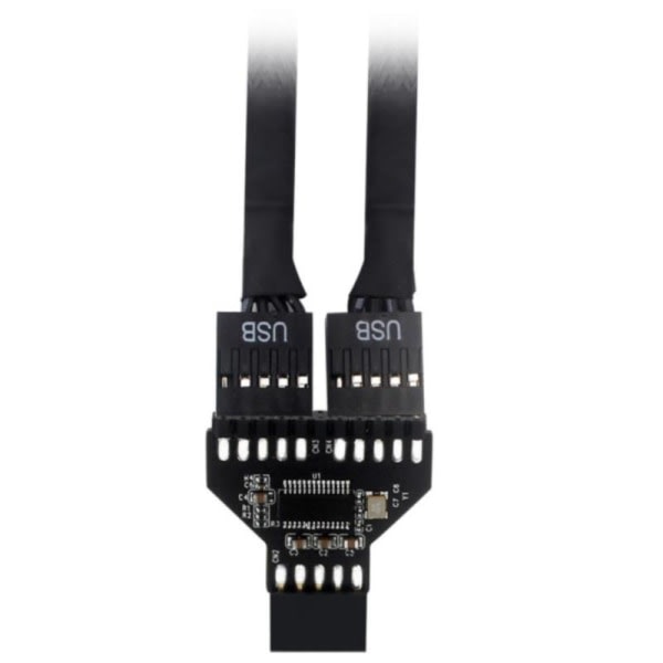 IC 9-pin USB HUB Header USB 2.0 9-pin kontakt adapter för RGB Sp