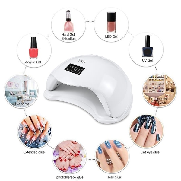 Sun 5 48w Led Uv Nagellampa Light Gel Polish torktumlare