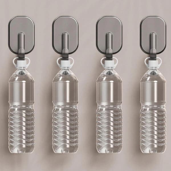 3-pack magnetkrokar multifunktionella ABS väggkrokar för kylskåp, grill och säker hemförvaring svart 3,8 x 3,2 x 6,5 cm