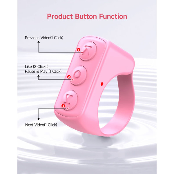 IC NOE Bluetooth Scroll Ring Laddningsbar Trådlös Kamera