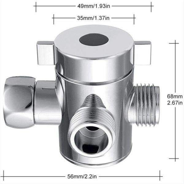 IC Vandafledningsventil G1/2 tommer Afledning Bruserhoved Bruseradapter Brusersystem Reservedel