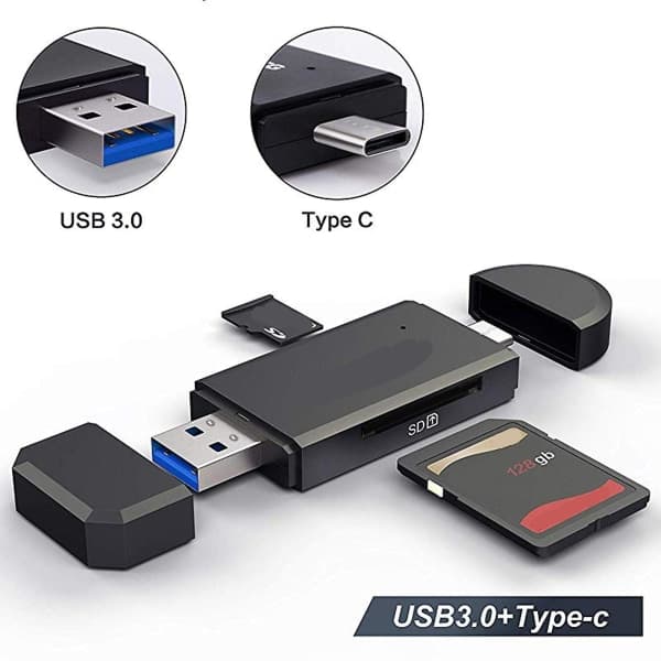 Hukommelseskortlæser USB 2.0 Adapter Mikrogrænseflade & Tf-kortplads