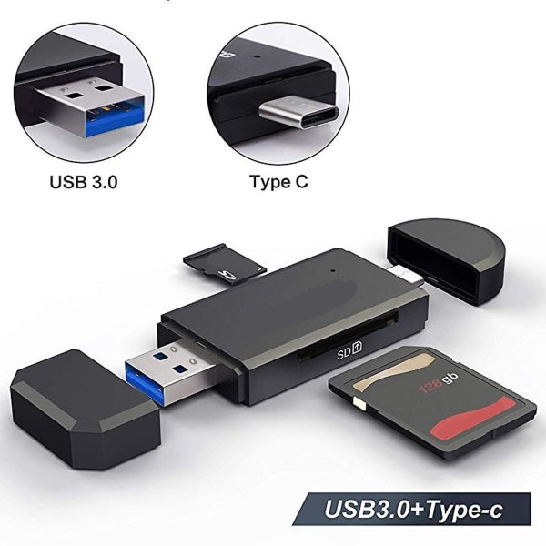 IC Minneskortläsare USB 2.0 Adapter Mikrogränssnitt & TF-kortplats