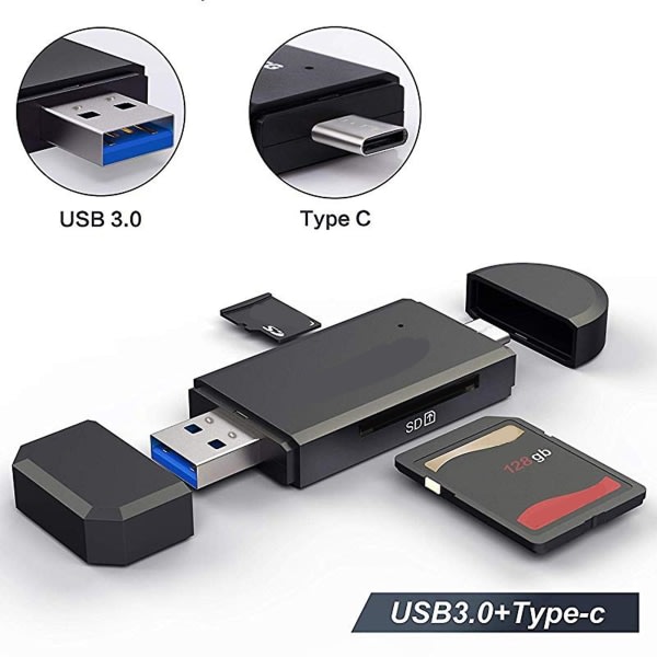 IC Minneskortläsare USB 2.0 Adapter Mikrogrensesnitt & Tf-kortplass
