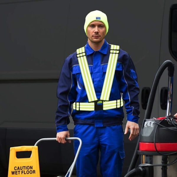 Hyvin näkyvä heijastava turvaliivi säädettävä turvaliivi juoksuun, pyöräilyyn, moottoripyöräilyyn (oranssi väri)