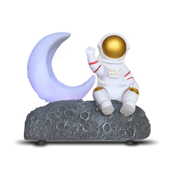 IC Moonlight astronaut bluetooth højtalare, presentdekoration högtalare (sølv),