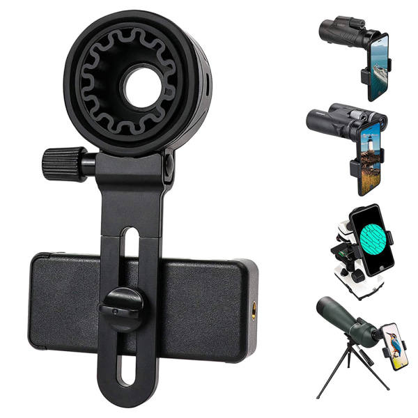 IC Universal mobiltelefonfäste kompatibelt med kikare, monokulär, mikroskop, spotting scope, teleskop
