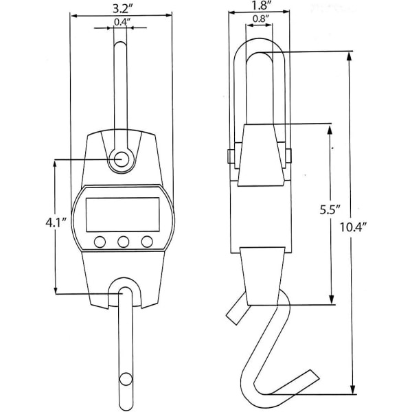 IC 300 kg mini digital kranvægt, tilbehør 300 kg/600