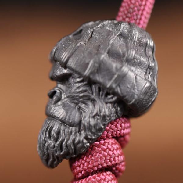 IC Uldhat Gorillahoved Skulptur Messingperle Dyr Orangutang DI