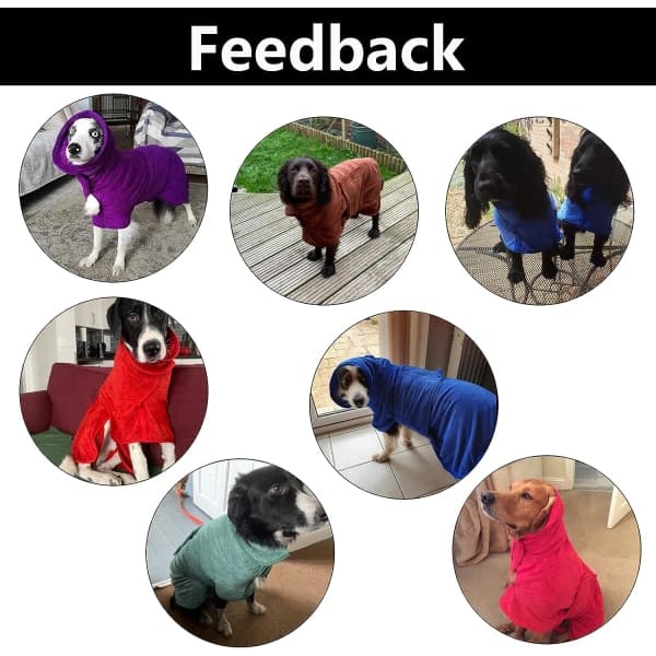 IC Superabsorberende Hundebadekåbe i Mikrofiber, Hurtig Tørrende Taske