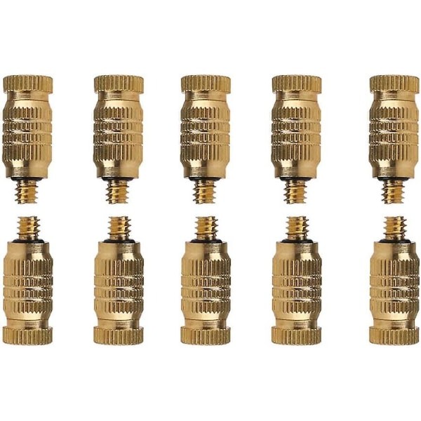 IC 0,1 mm gjengede forstøverdyse i messing Atomizing High Pressure Atomizing Sprayer Vannpistolmunnstykke (pakke med 10)