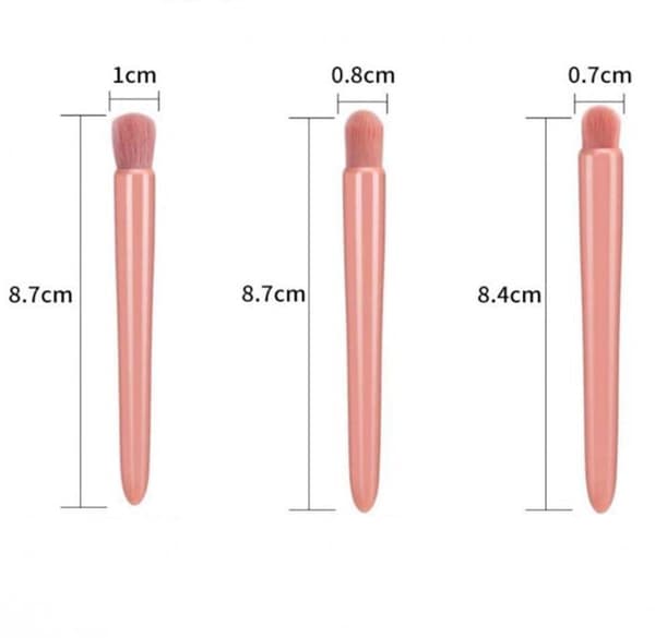 Makeup Brush Set with Mirror - 5 Pieces - Makeup Kit - Travel-Friendly