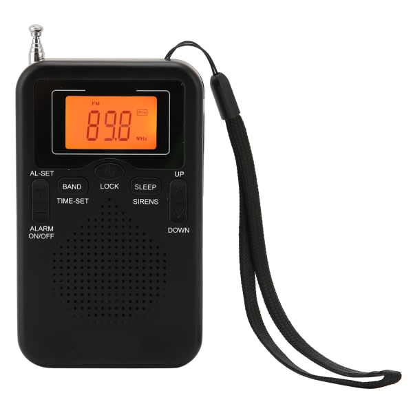 Bærbar lommeradio Digital AM FM-radiomottaker med lang rekkeviddemottak som varer lengst