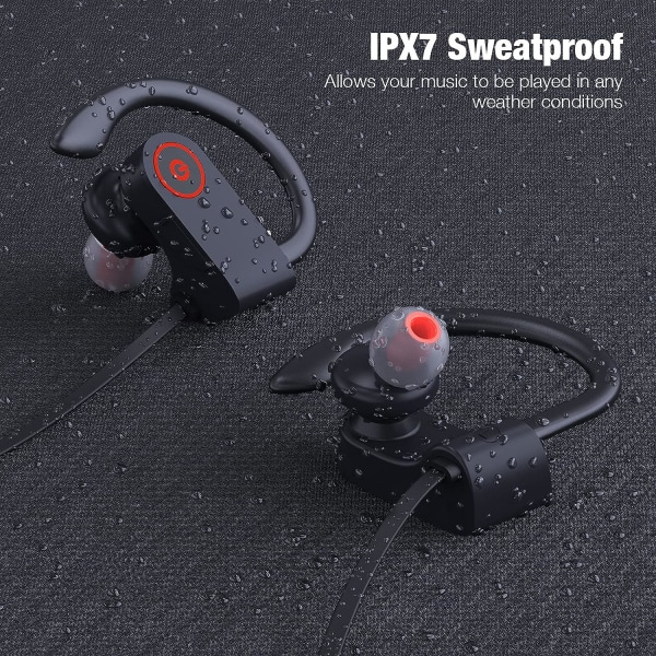 IC Bluetooth-kuulokkeet Langattomat kuulokkeet Bluetooth 5.1 Juoksukuulokkeet IPX7 vedenpitävät kuulokkeet 10 tunnin toistolla HiFi